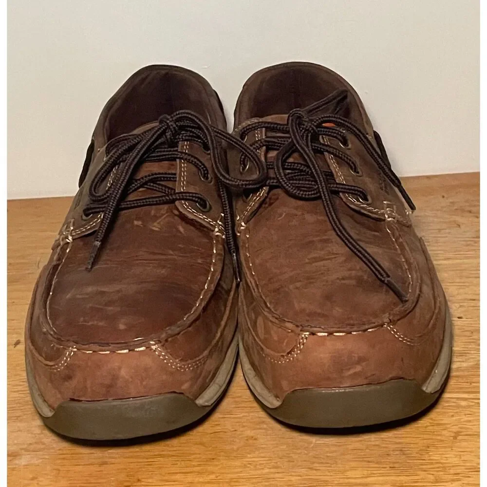 Rockport Works RK6736 Men's 13M Brown Leather EH Safety Toe Work Shoes ASTMF2413